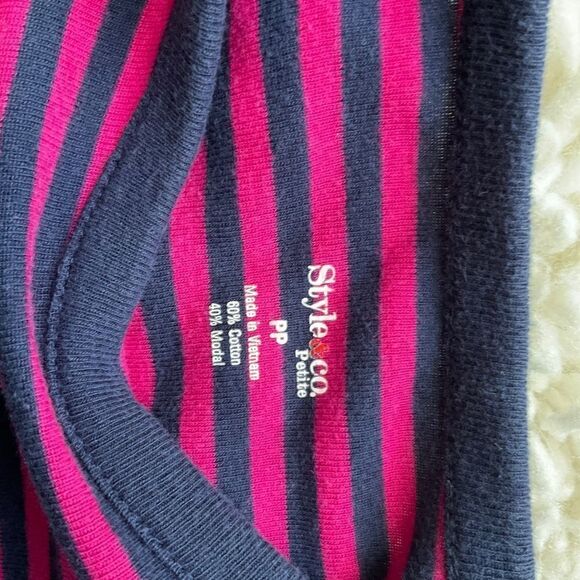 2/$19 Long Sleeve Tees in Solid Pink and Stripes size XSP - Picture 2 of 8